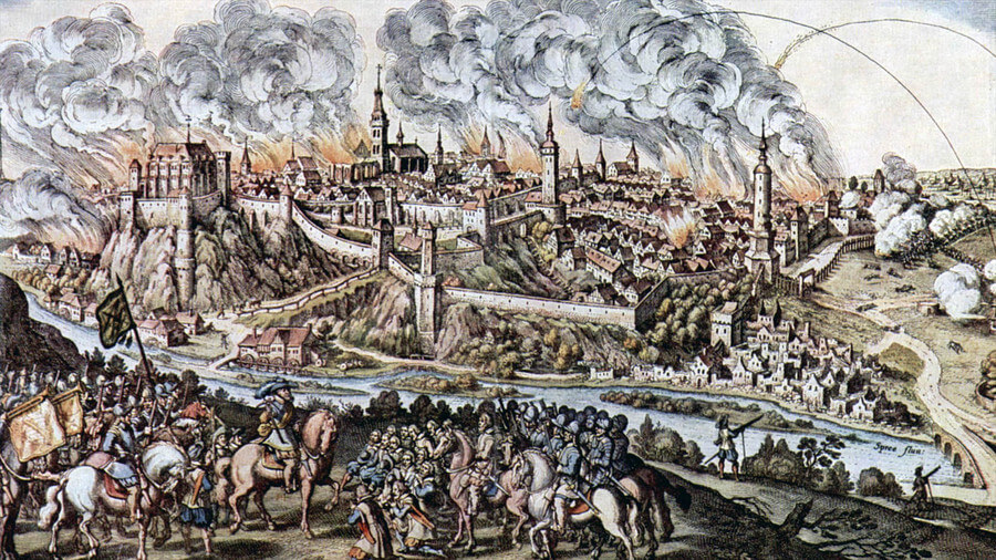 Die Belagerung von Bautzen durch den Kurfürsten Johann Georg I. von Sachsen, dargestellt durch den Maler Matthäus Merian Foto: Matthäus Merian | gemeinfrei