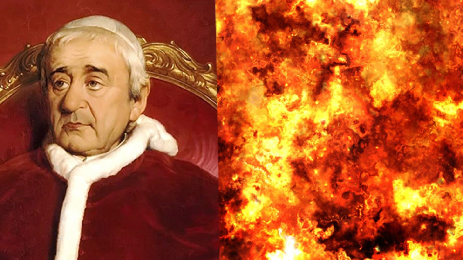 Gregor XVI. und das Höllenfeuer | Bild (Gregor XVI.): Paul Delaroche [Public domain]