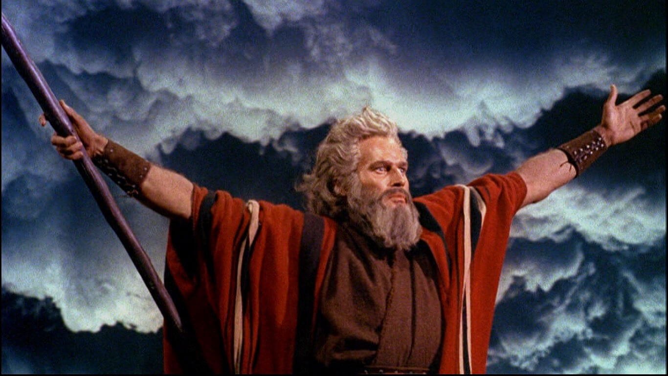 Charlton Heston als Mose in 