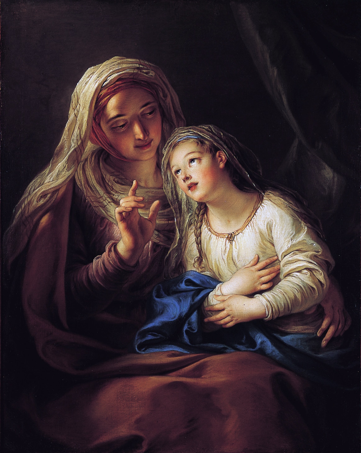 L'éducation de La Vierge Marie, par Charles Antoine Coypel (1735-1737) | Public domain, via Wikimedia Commons