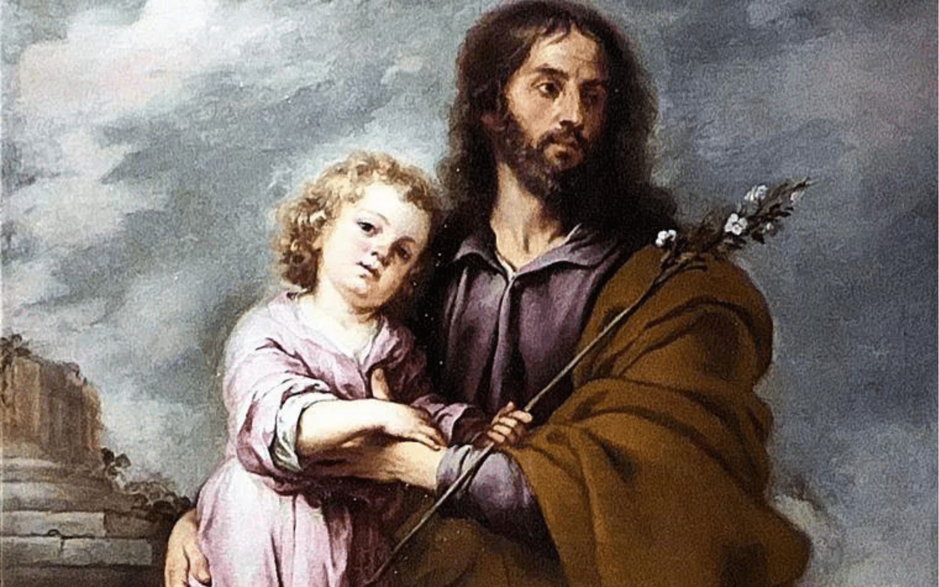 Der heilige Josef und das Jesuskind von Bartolomé Esteban Murillo 1665 (Public Domain)